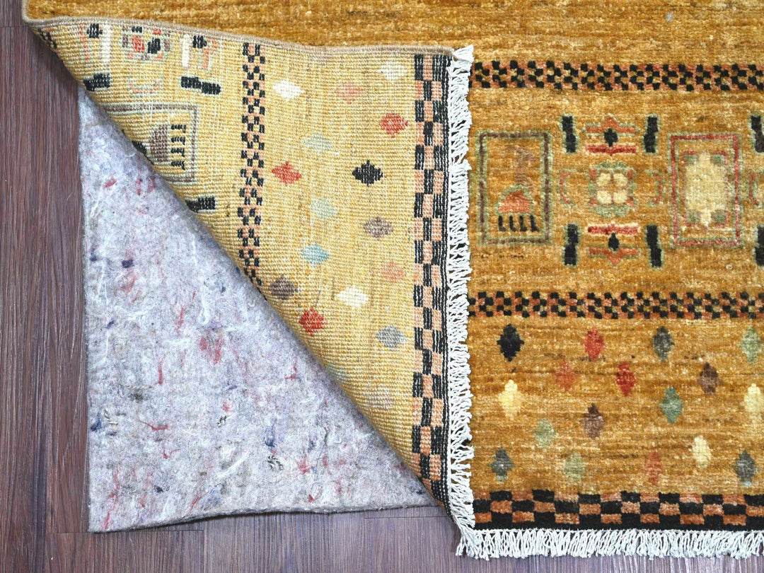9'10" x 13'7" New Hand Knotted Brown Wool Rectangle Oriental Rug - MOA10222360