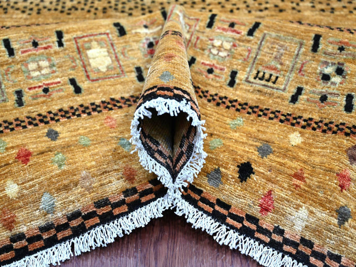 9'10" x 13'7" New Hand Knotted Brown Wool Rectangle Oriental Rug - MOA10222360