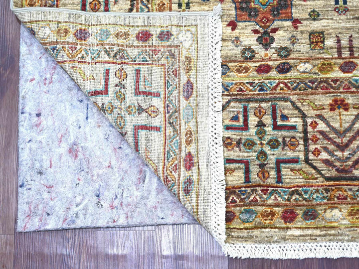 8'3" x 9'4" New Hand Knotted Ivory Wool Rectangle Oriental Rug - MOA10222364