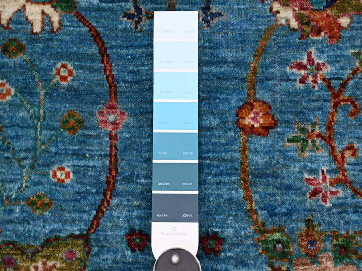 3'3" x 4'11" New Hand Knotted Blue Wool Rectangle Oriental Rug - MOA10222365