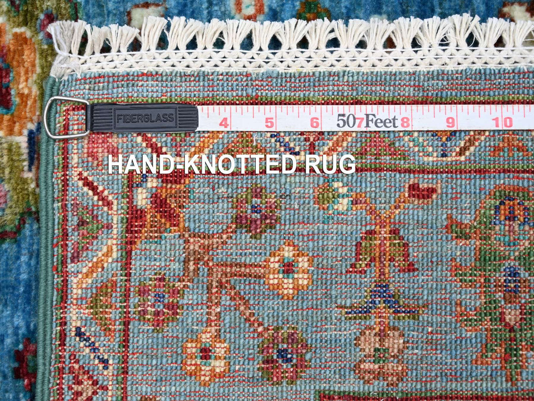 3'3" x 4'11" New Hand Knotted Blue Wool Rectangle Oriental Rug - MOA10222365