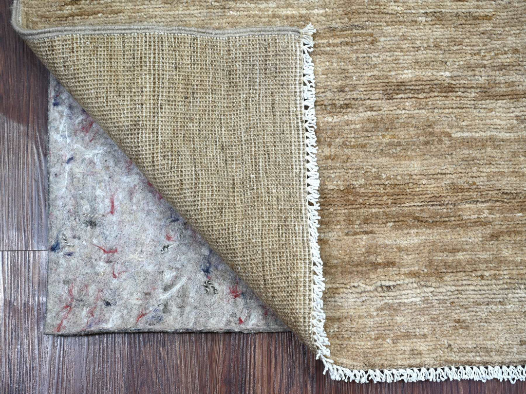 2'6" x 7'6" New Hand Knotted Brown Wool Runner Oriental Rug - MOA10222371