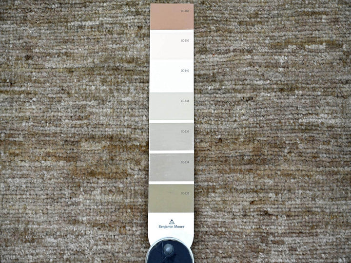 2'6" x 7'6" New Hand Knotted Brown Wool Runner Oriental Rug - MOA10222371