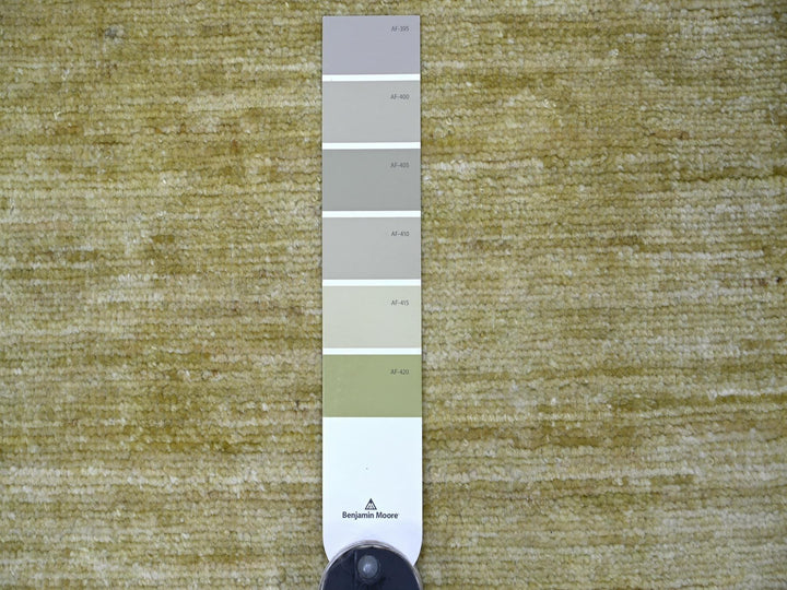 2'6" x 2'11" New Hand Knotted Green Wool Rectangle Oriental Rug - MOA10222372