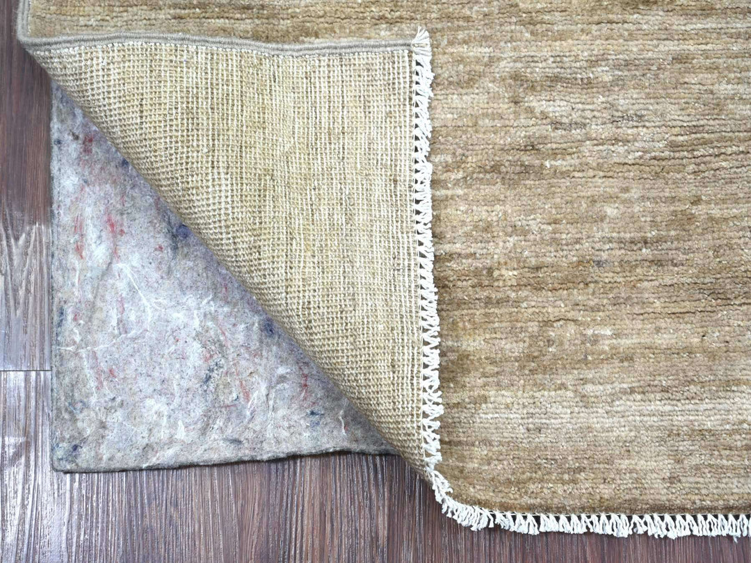 2'6" x 7'6" New Hand Knotted Brown Wool Runner Oriental Rug - MOA10222374