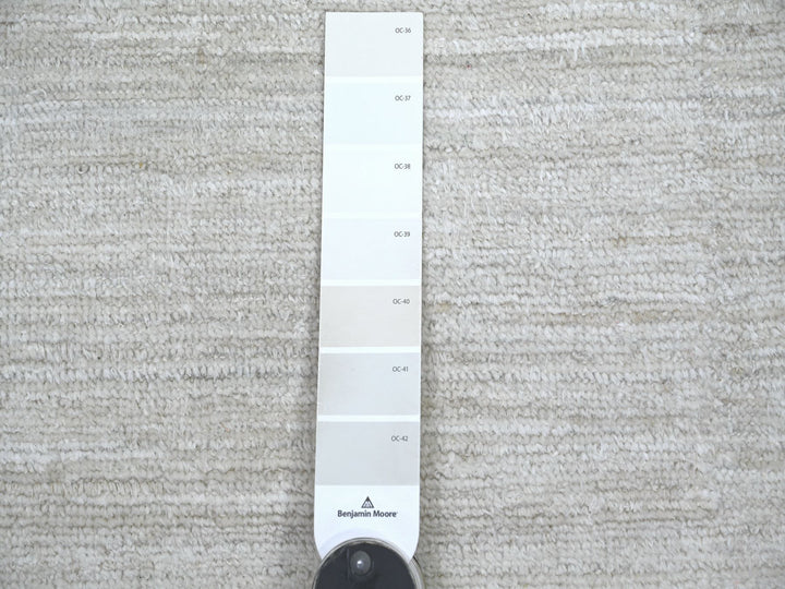 2'6" x 14'4" New Hand Knotted Ivory Wool Runner Oriental Rug - MOA10222375