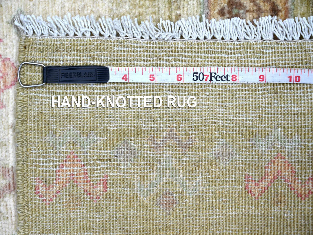 2'8" x 8'2" New Hand Knotted Green Wool Runner Oriental Rug - MOA10222377