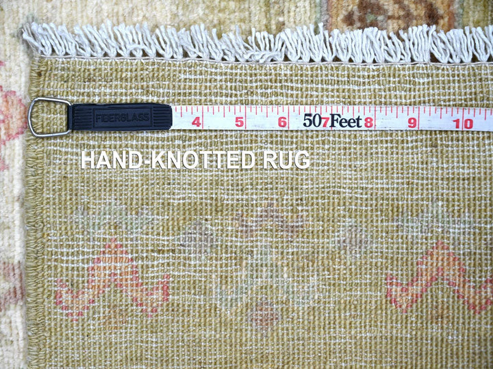 2'8" x 8'2" New Hand Knotted Green Wool Runner Oriental Rug - MOA10222377