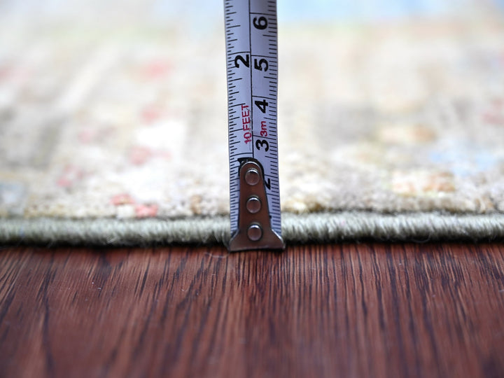 2'7" x 5'9" New Hand Knotted Grey Wool Runner Oriental Rug - MOA10222378