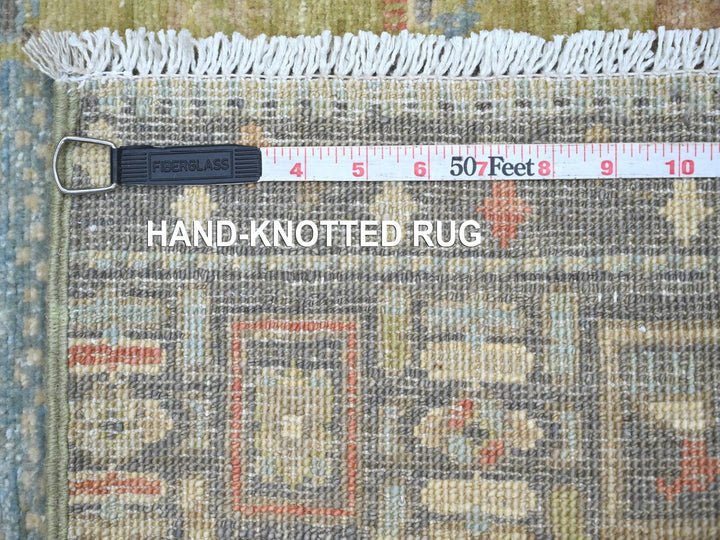 2'7" x 5'9" New Hand Knotted Grey Wool Runner Oriental Rug - MOA10222378