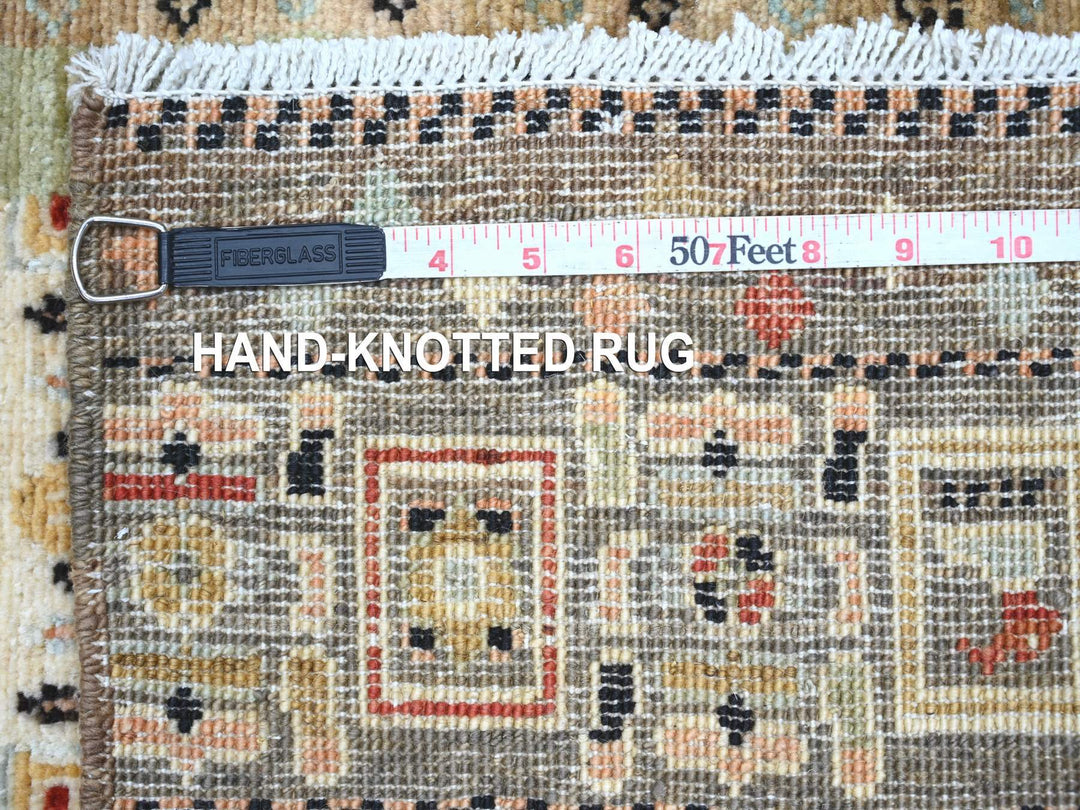2'7" x 7'9" New Hand Knotted Brown Wool Runner Oriental Rug - MOA10222379