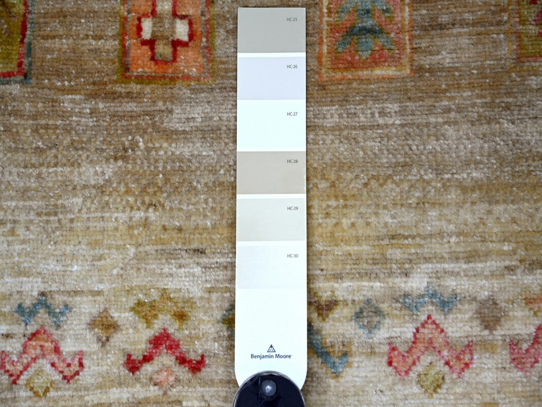 2'7" x 5'7" New Hand Knotted Beige Wool Runner Oriental Rug - MOA10222380