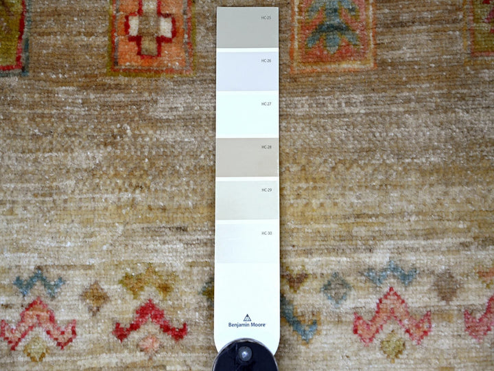 2'7" x 5'7" New Hand Knotted Beige Wool Runner Oriental Rug - MOA10222380