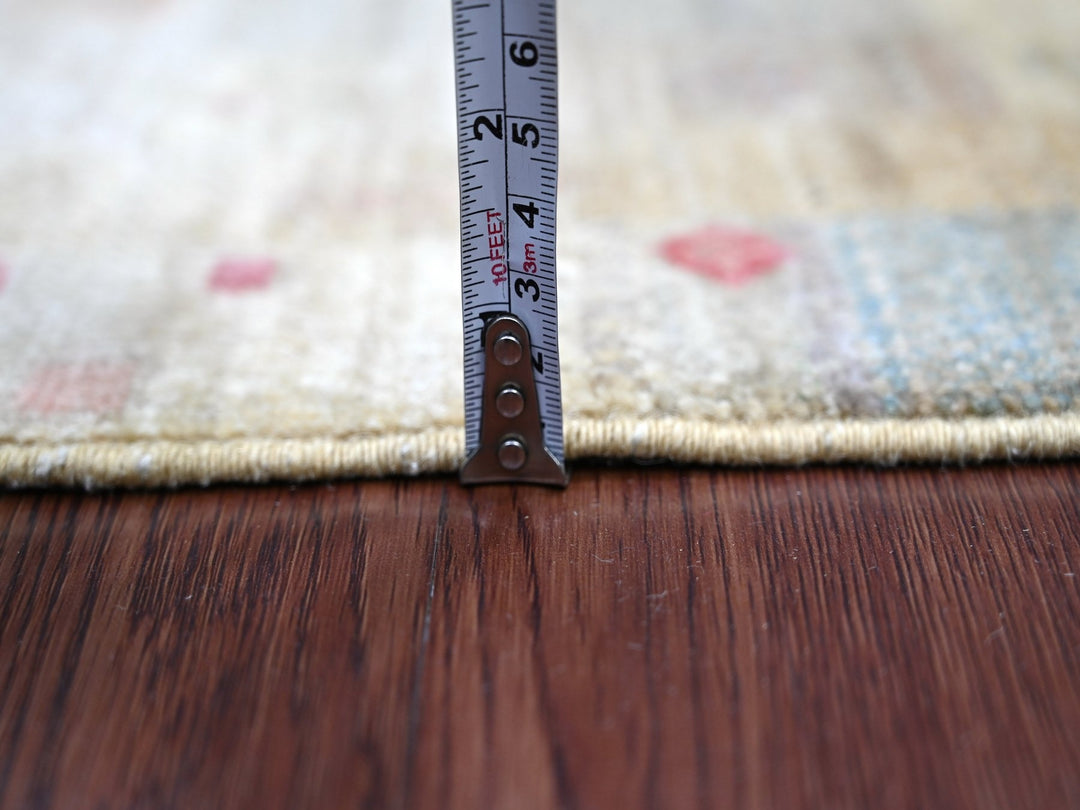 2'7" x 5'7" New Hand Knotted Beige Wool Runner Oriental Rug - MOA10222380