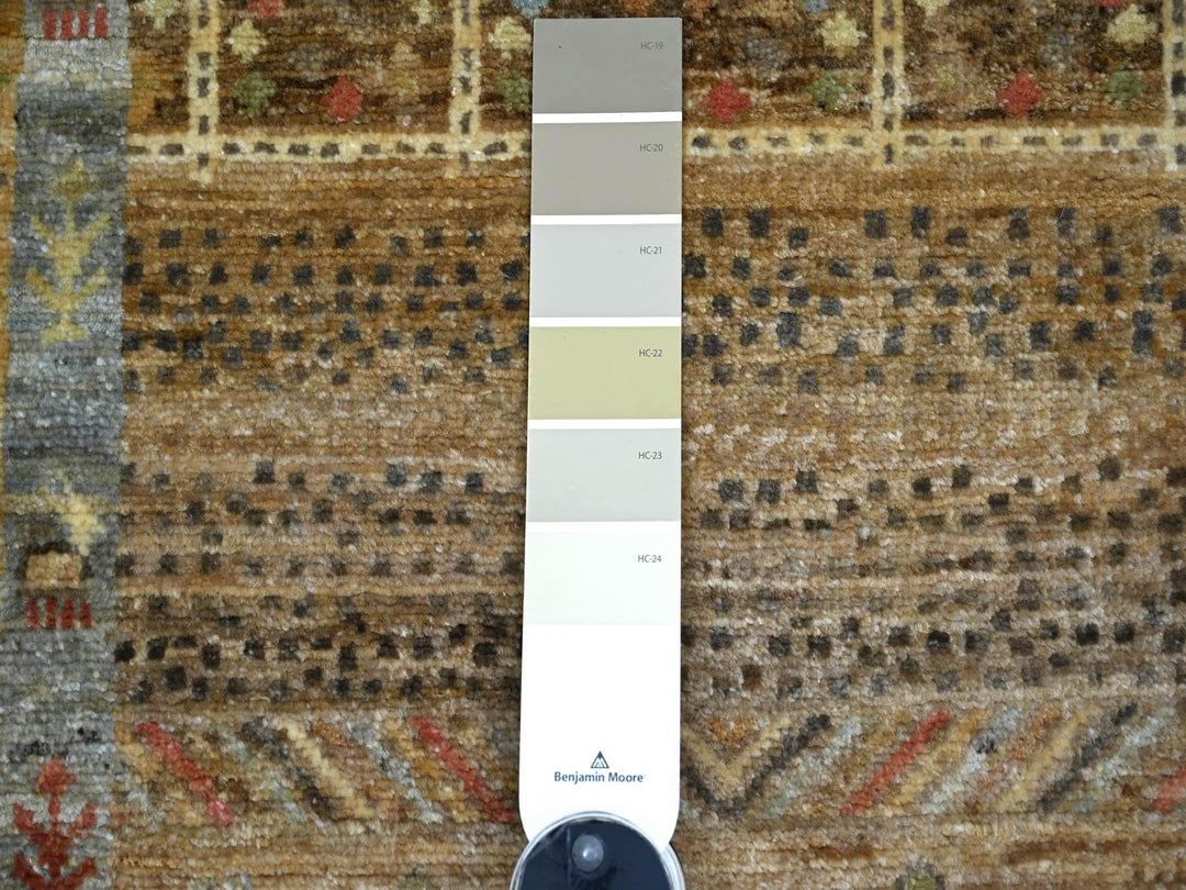 2'10" x 5'9" New Hand Knotted Brown Wool Runner Oriental Rug - MOA10222383