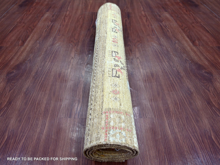 2'10" x 5'9" New Hand Knotted Brown Wool Runner Oriental Rug - MOA10222383