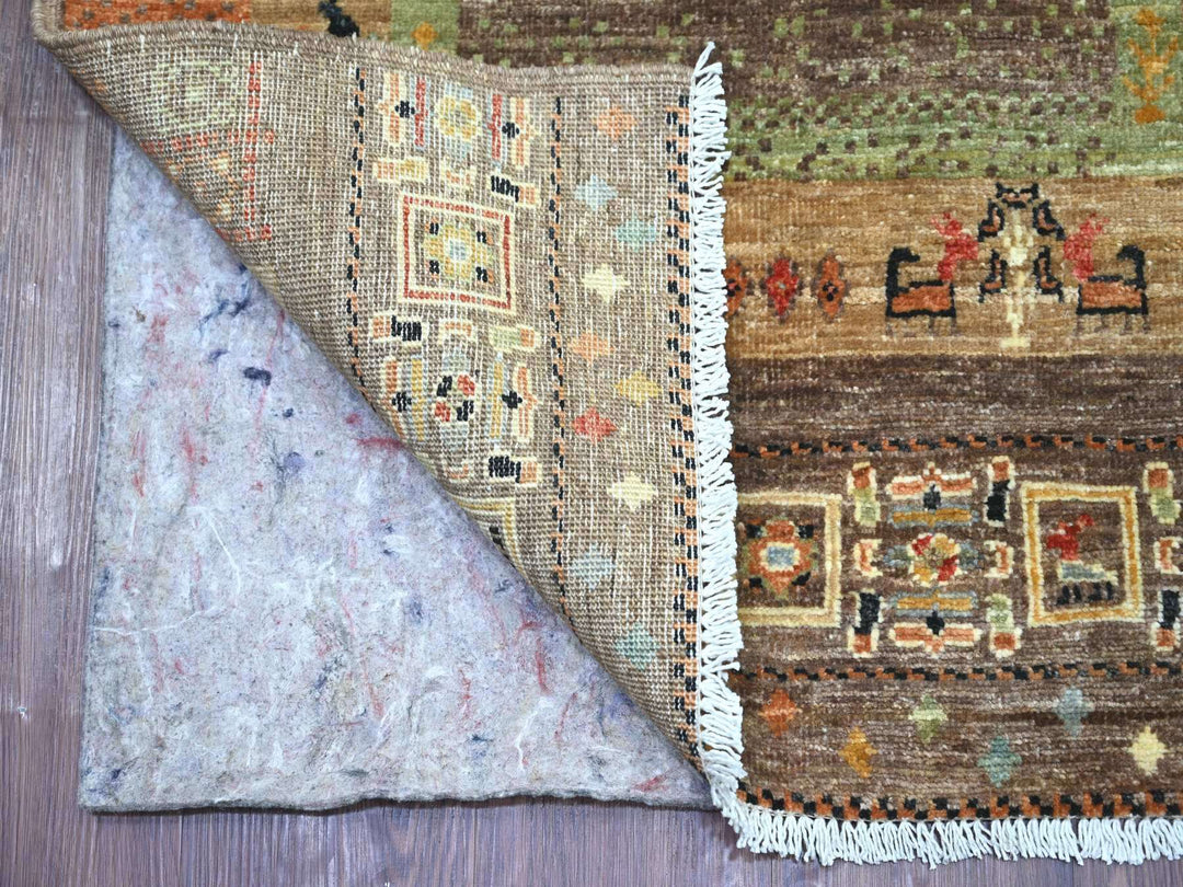 2'8" x 9'6" New Hand Knotted Multicolored Wool Runner Oriental Rug - MOA10222384