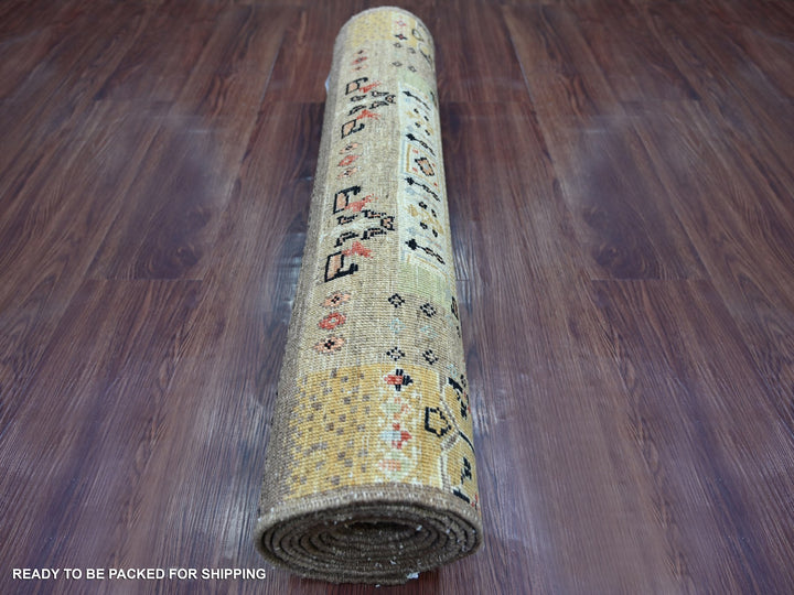 2'8" x 9'6" New Hand Knotted Multicolored Wool Runner Oriental Rug - MOA10222384