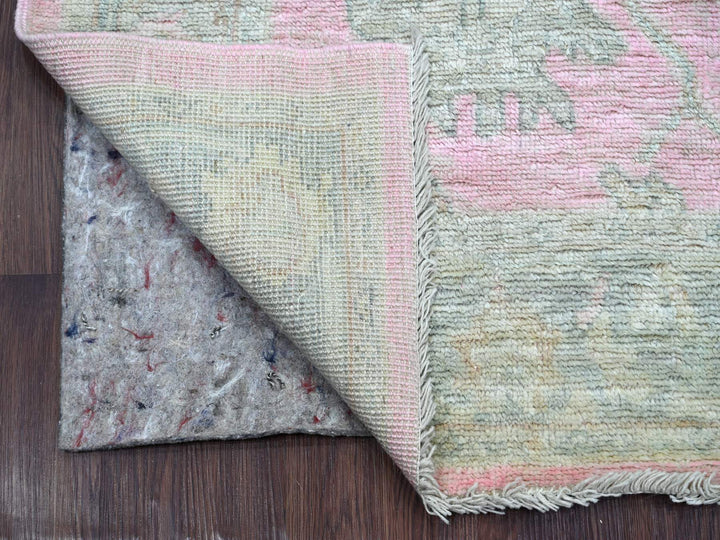 2'8" x 6'0" New Hand Knotted Pink Wool Runner Oriental Rug - MOA10222386