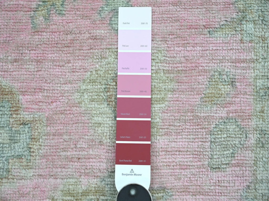 2'8" x 6'0" New Hand Knotted Pink Wool Runner Oriental Rug - MOA10222386