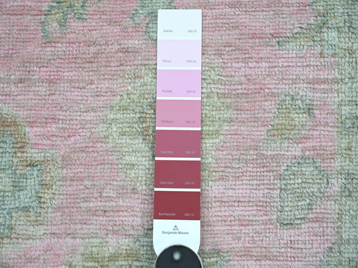 2'8" x 6'0" New Hand Knotted Pink Wool Runner Oriental Rug - MOA10222386