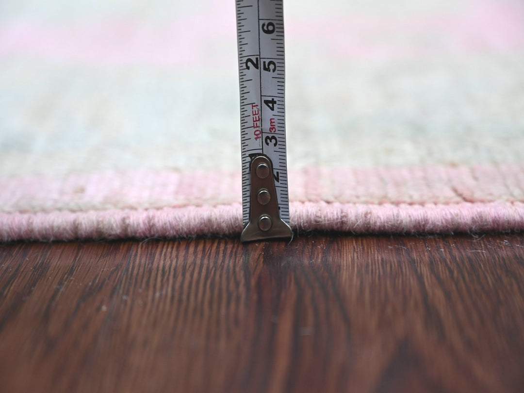 2'8" x 6'0" New Hand Knotted Pink Wool Runner Oriental Rug - MOA10222386