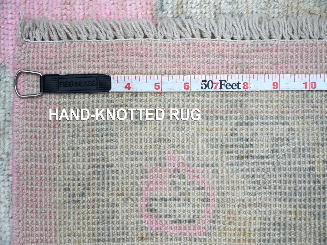 2'8" x 6'0" New Hand Knotted Pink Wool Runner Oriental Rug - MOA10222386