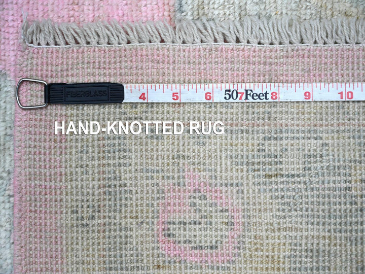 2'8" x 6'0" New Hand Knotted Pink Wool Runner Oriental Rug - MOA10222386