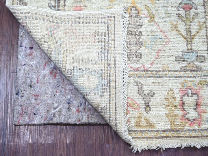 2'9" x 12'3" New Hand Knotted Grey Wool Runner Oriental Rug - MOA10222388
