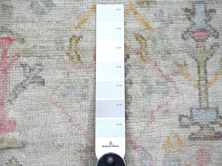 2'9" x 12'3" New Hand Knotted Grey Wool Runner Oriental Rug - MOA10222388