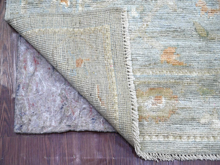 2'10" x 13'9" New Hand Knotted Grey Wool Runner Oriental Rug - MOA10222389