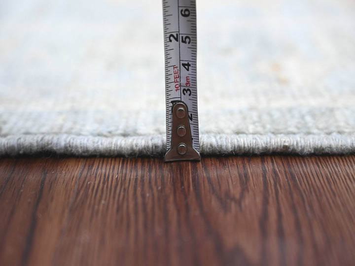 2'10" x 13'9" New Hand Knotted Grey Wool Runner Oriental Rug - MOA10222389