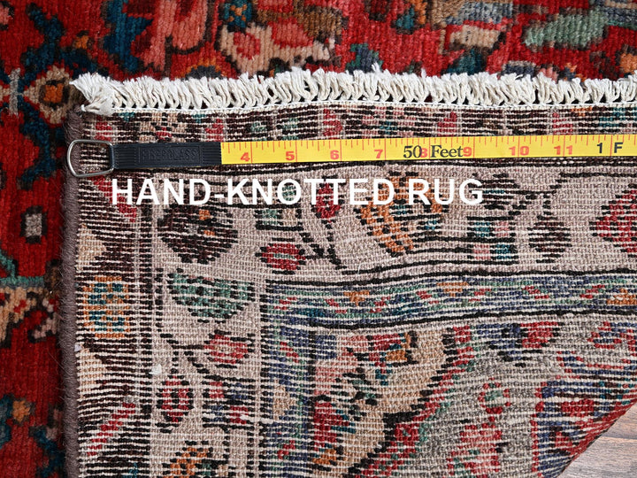 3'1" x 4'10" Vintage Hand Knotted Red Wool Rectangle Oriental Rug - MOA1022238