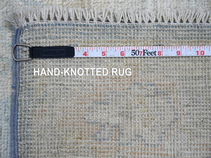 3'2" x 15'9" New Hand Knotted Black Wool Runner Oriental Rug - MOA10222391