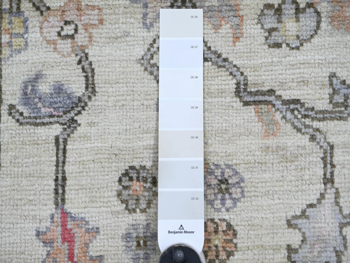 2'8" x 13'8" New Hand Knotted Ivory Wool Runner Oriental Rug - MOA10222393