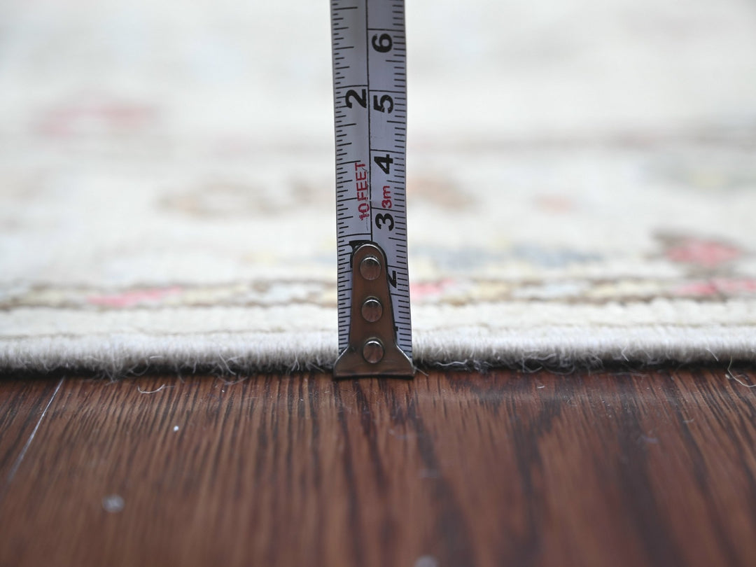 2'8" x 13'8" New Hand Knotted Ivory Wool Runner Oriental Rug - MOA10222393