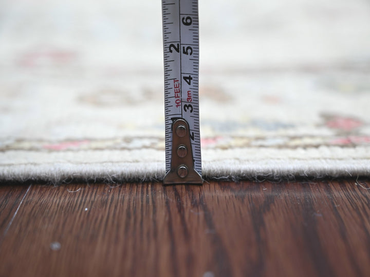 2'8" x 13'8" New Hand Knotted Ivory Wool Runner Oriental Rug - MOA10222393