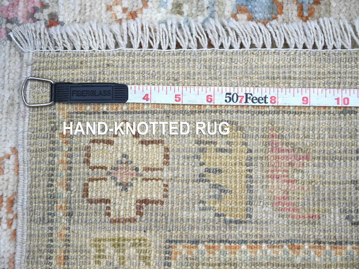 2'9" x 5'10" New Hand Knotted Grey Wool Runner Oriental Rug - MOA10222394