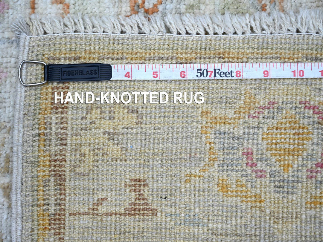 4'0" x 5'11" New Hand Knotted Grey Wool Rectangle Oriental Rug - MOA10222397