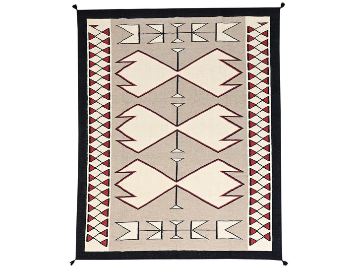 8'2" x 10'2" New Hand Woven Brown Wool Rectangle Oriental Rug - MOA1022239