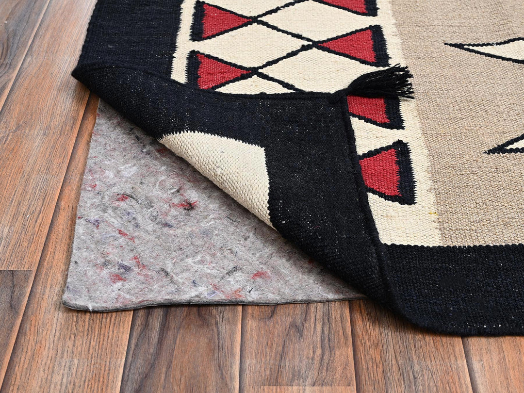 8'2" x 10'2" New Hand Woven Brown Wool Rectangle Oriental Rug - MOA1022239