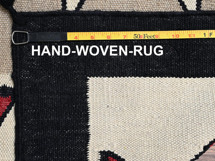 8'2" x 10'2" New Hand Woven Brown Wool Rectangle Oriental Rug - MOA1022239