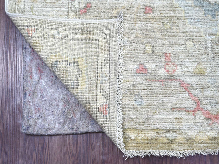 4'0" x 9'8" New Hand Knotted Green Wool Runner Oriental Rug - MOA10222402
