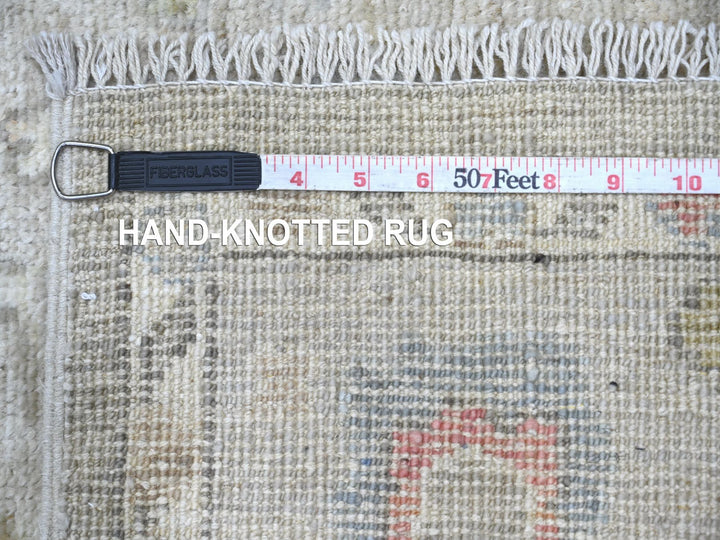 4'0" x 9'8" New Hand Knotted Green Wool Runner Oriental Rug - MOA10222402