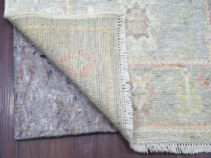 2'6" x 23'4" New Hand Knotted Grey Wool Runner Oriental Rug - MOA10222405