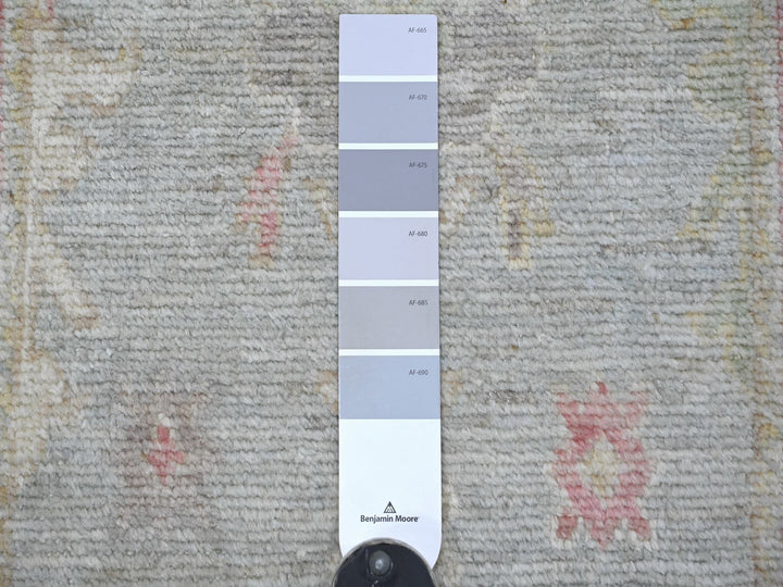 2'6" x 23'4" New Hand Knotted Grey Wool Runner Oriental Rug - MOA10222405