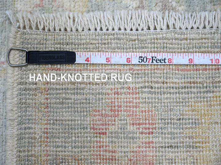 2'6" x 23'4" New Hand Knotted Grey Wool Runner Oriental Rug - MOA10222405