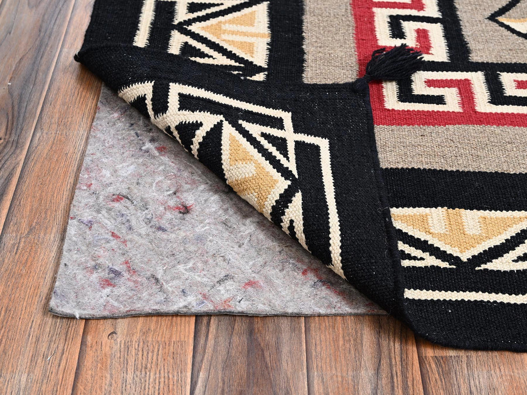 8'0" x 9'8" New Hand Woven Brown Wool Rectangle Oriental Rug - MOA1022240