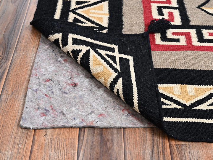 8'0" x 9'8" New Hand Woven Brown Wool Rectangle Oriental Rug - MOA1022240