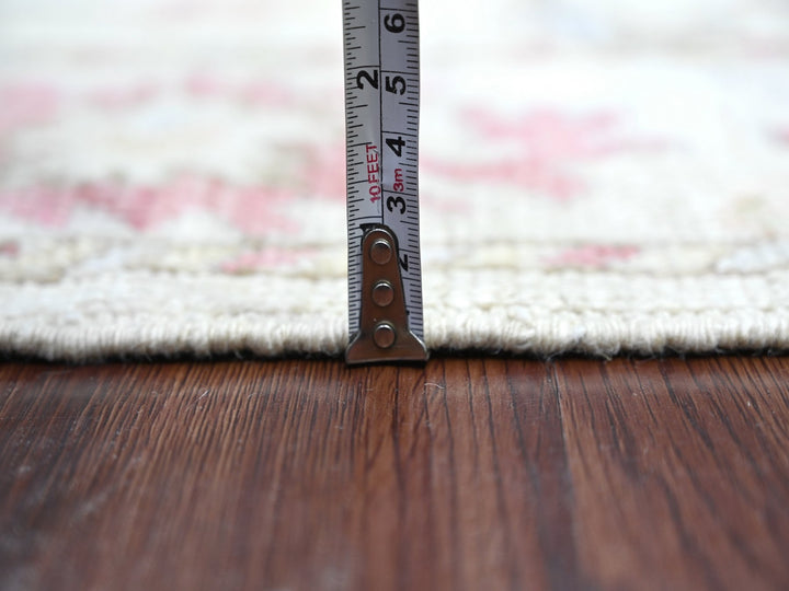 2'8" x 15'7" New Hand Knotted Ivory Wool Runner Oriental Rug - MOA10222410